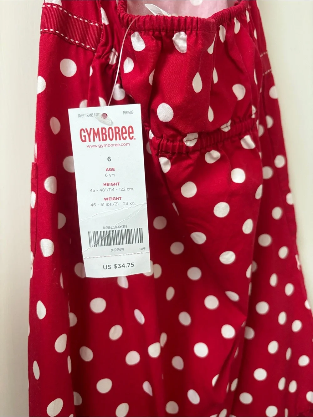 Gymboree Red and White Polka Dot Halter Dress with Ruffle Hem